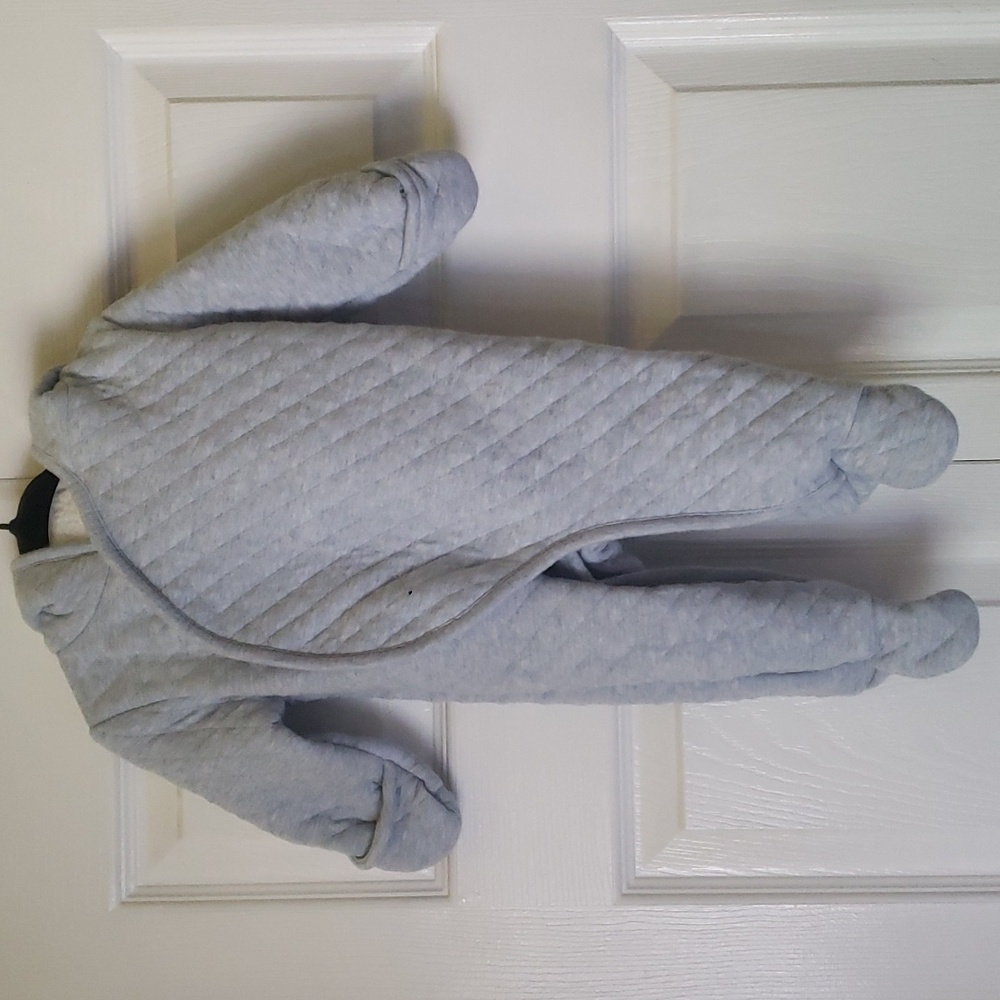 Carter's baby gray unisex size 3 bunting with hood and ears warm and soft